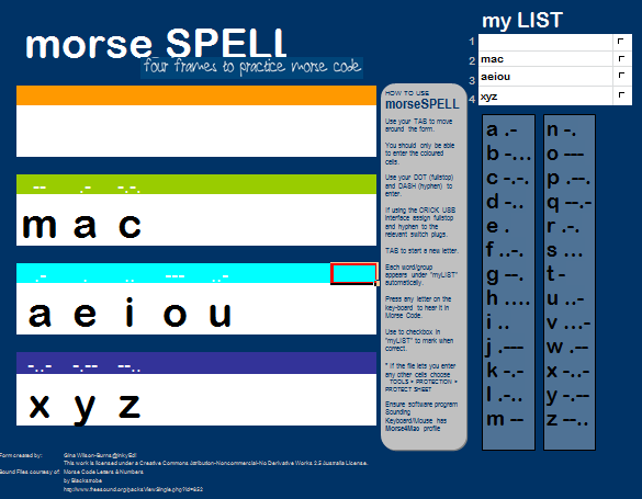 Morse Code Chart Sos